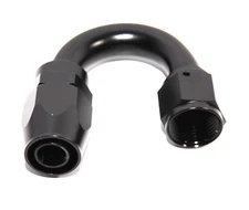 BLACK -10AN AN10 180 Degree Swivel Oil/Fuel/Gas Line Hose End Fitting Adapter