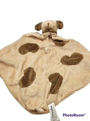 Angel Dear Puppy Dog Spotted Lovey Lovie Security Blanket Plush Tan Brown 