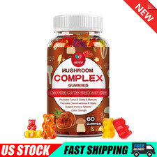 10X Mushroom Gummies 2500mg - Reishi, Lions Mane, Cordyceps, Immune Support