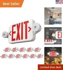 Durable Adjustable LED Exit Signs - 12 Pack with 90 Minutes Emergency Lighting