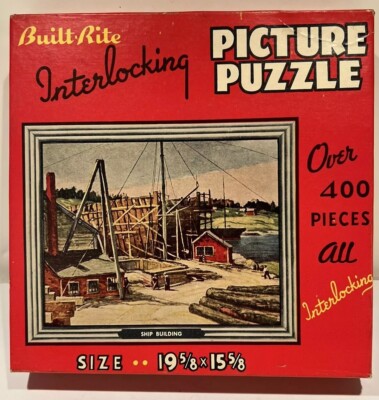 Vintage Built-Rite 1946 FACTORY SEALED 400 + Pc puzzle   SHIP BUILDER  NIB