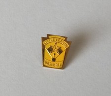 Vintage 1950's LITTLE LEAGUE BASEBALL Lapel Pin Tie Tac Screw-On Gold Tone Field