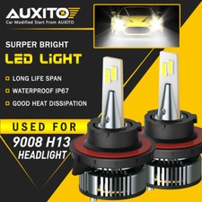 AUXITO H13 9008 LED Bombilla Faro Alto Bajo Luz Blanca Canbus 6500K CANBUS