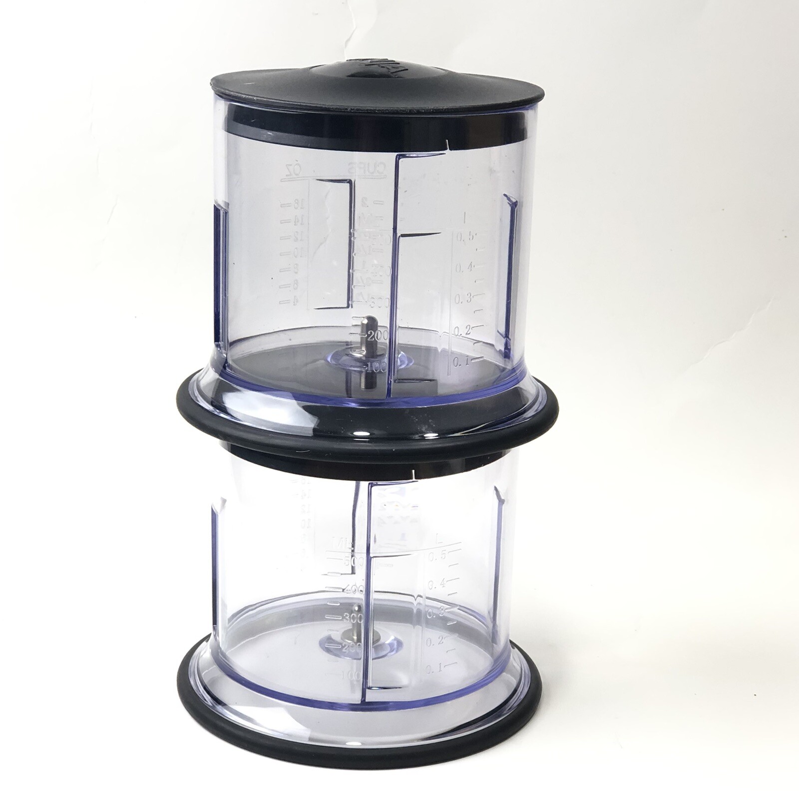 Pair Replacement Ninja Master Prep Food Processor Blender 16oz/2 Cup Bowls Lids
