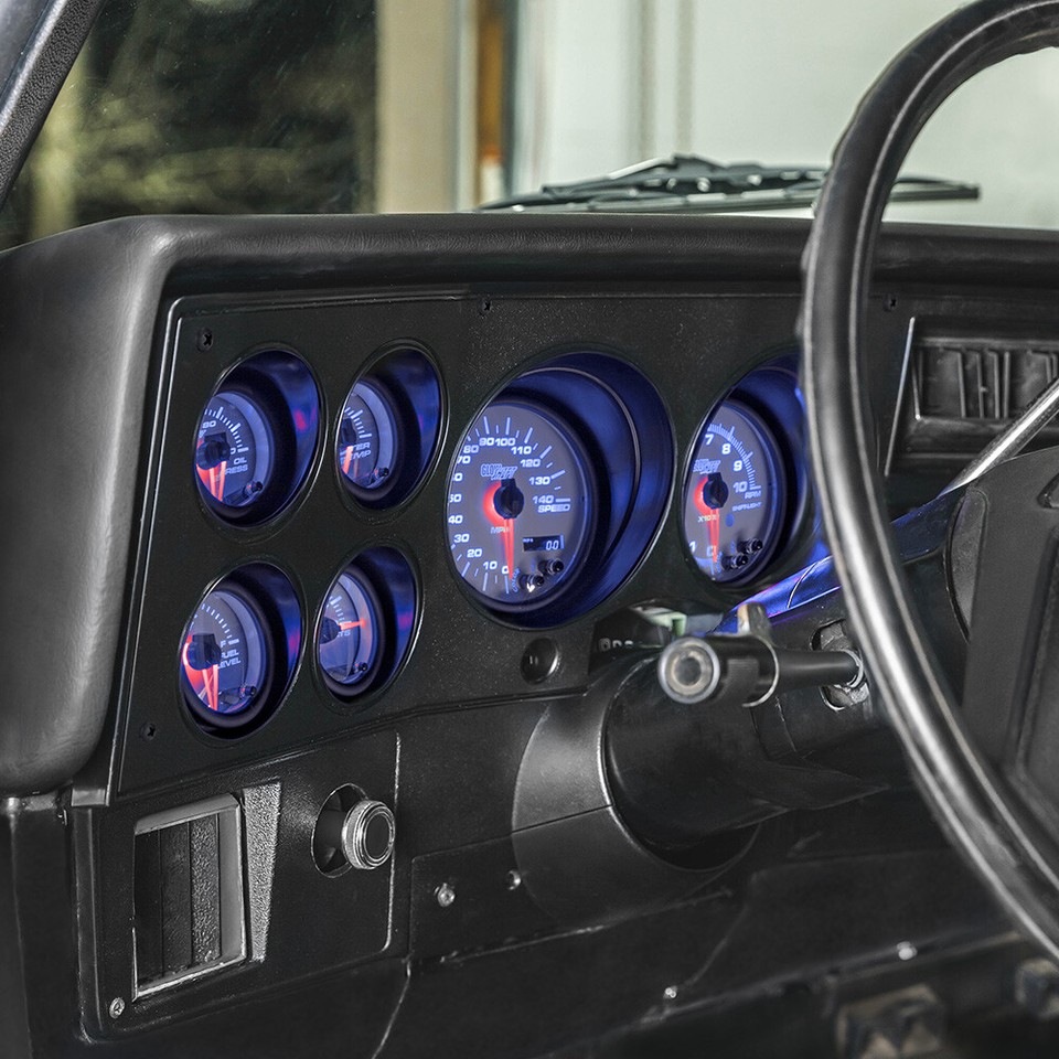 Display Panel Pod GlowShift Cluster Dashboard Panel Pod White 6-Gauge Bundle for 73-87 ...