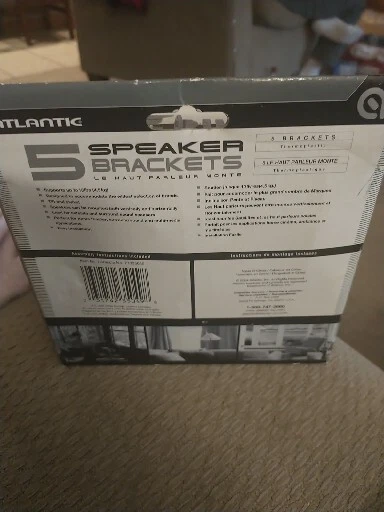 Speaker Brackets  Atlantic 5 Wall Brackets  With Instruction Manual - Image 3 of 4