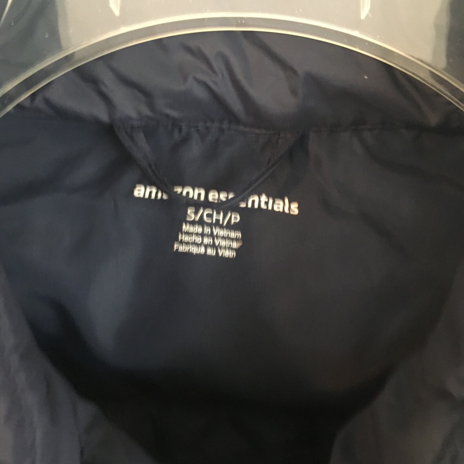 amazon basics lightweight puffer jacket navy s euc - image 3