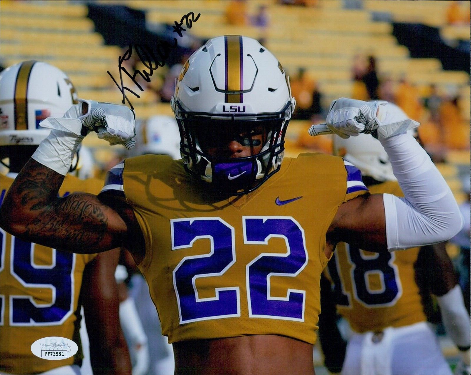 Kristian Fulton Autographed Signed LSU Tigers 8x10 Glossy Photo JSA Authenticated 