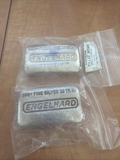 Vintage Engelhard 20oz .999+ Silver Poured Bar P-Series P374641 P372102 105.26 per troy oz