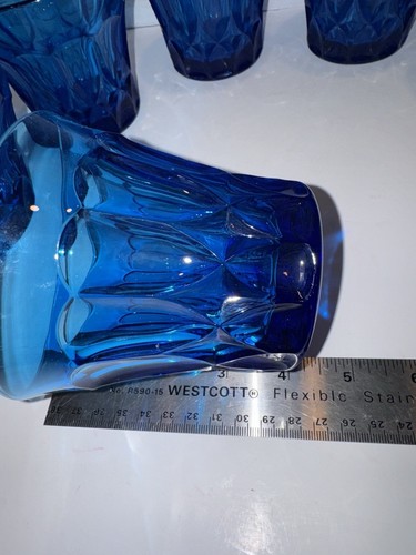 6 Vintage Noritake Perspective Blue Double Old Fashioned Glasses HTF! - Picture 14 of 15
