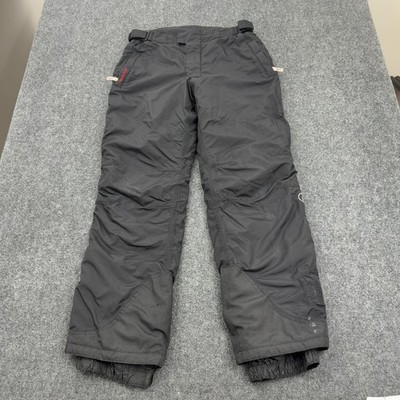 Quechua Ski Pants Mens M Black Polyester Recco Waterproof Snow Winter Gorpcore