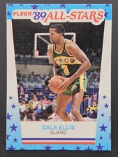 1989-89 Fleer Basketball Dale Ellis #8 All-Stars Sticker Seattle Supersonics