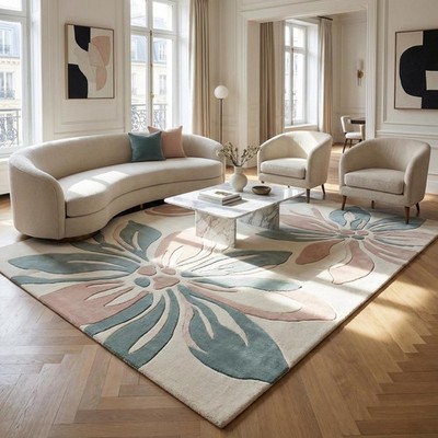 Designer Rug | Irregular Rug | Wool area Rugs | Living Room Rug | Tufted A231