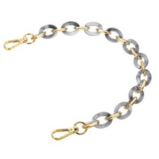 15 Inch Acrylic Chain Purse Strap Replacement Luxury Handbag Strap, White Black