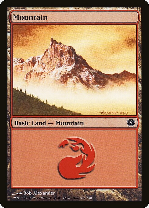 Mountain NonFoil Ninth Edition 346 * NM MTG