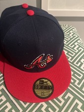 Atlanta Braves ATL MLB Game Authentic 59FIFTY Fitted Cap - 5950 A/Axe Logo Hat