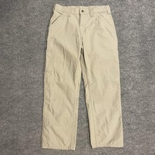 Carhartt Pants Mens 32x30 Tan B151 Original Dungaree Fit Work Utility Carpenter
