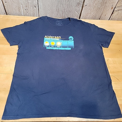 Star Wars Alderaan 5 Day Forecast T-Shirt Navy Size XL Novelty Funny Weather