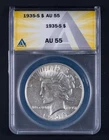 1935 S Peace Dollar $1 ANACS AU55 DCB551