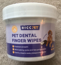 Free Shipping -HICC PET Dental Finger Wipes for Cats and Dogs 50 pc