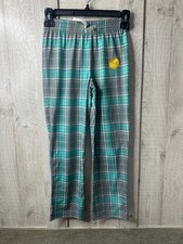 Cat  Jack Plaid Sleepwear Pants S 6/7 Gray Green Elastic Waist