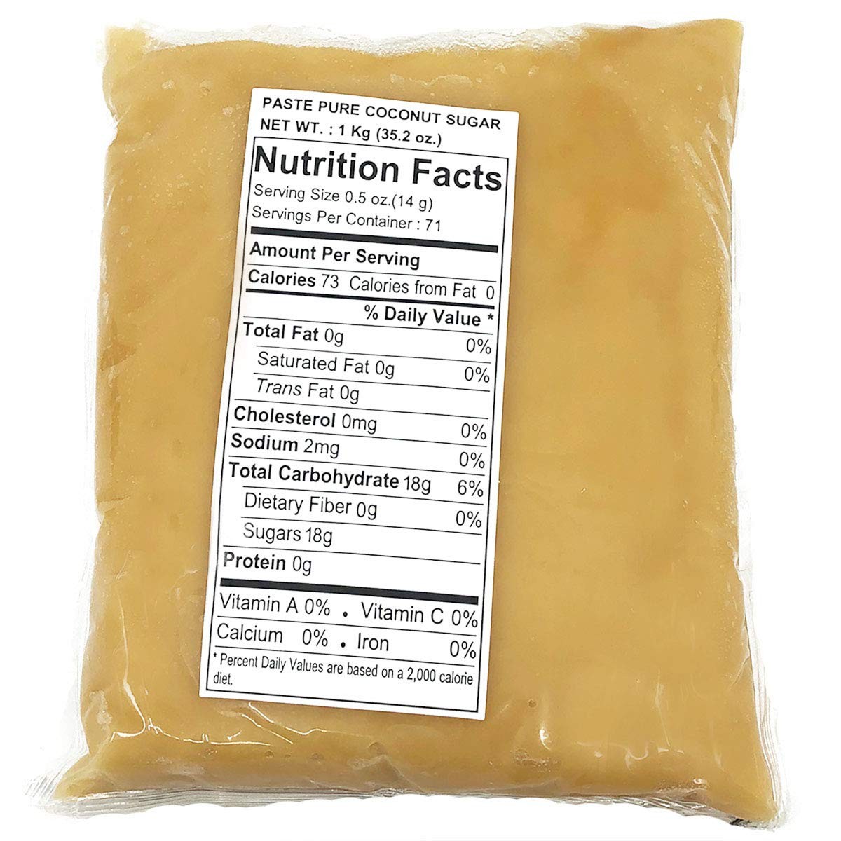 Palm Sugar, Large Size 2.2 Pounds, (Made with Coconut Syrup, Easy-to-Use Paste)