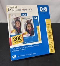 HP Advanced Photo Paper 4x6 Glossy 200 Sheets, 2-Pack Q8744A Inkjet
