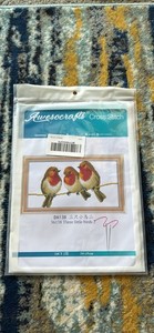 Awesocraft DA138 Bird Cross Stitch Kit Framed Picture Needle Thread Instructions