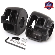 Black Handlebar Hand Control Switch Housing Cover For Harley Softail Sportster