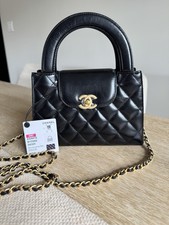 Chanel Nano Kelly Shopper Black Top Handle Shopping Bag 25C