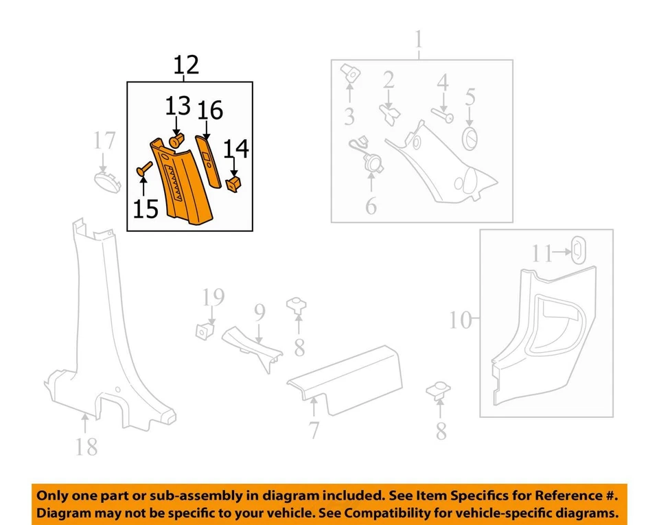 FITS 2006-2010 CHEVROLET HHR PANEL ASM C/PLR UPR TR *LT 15862396 - NEW OEM - Image 2 of 3