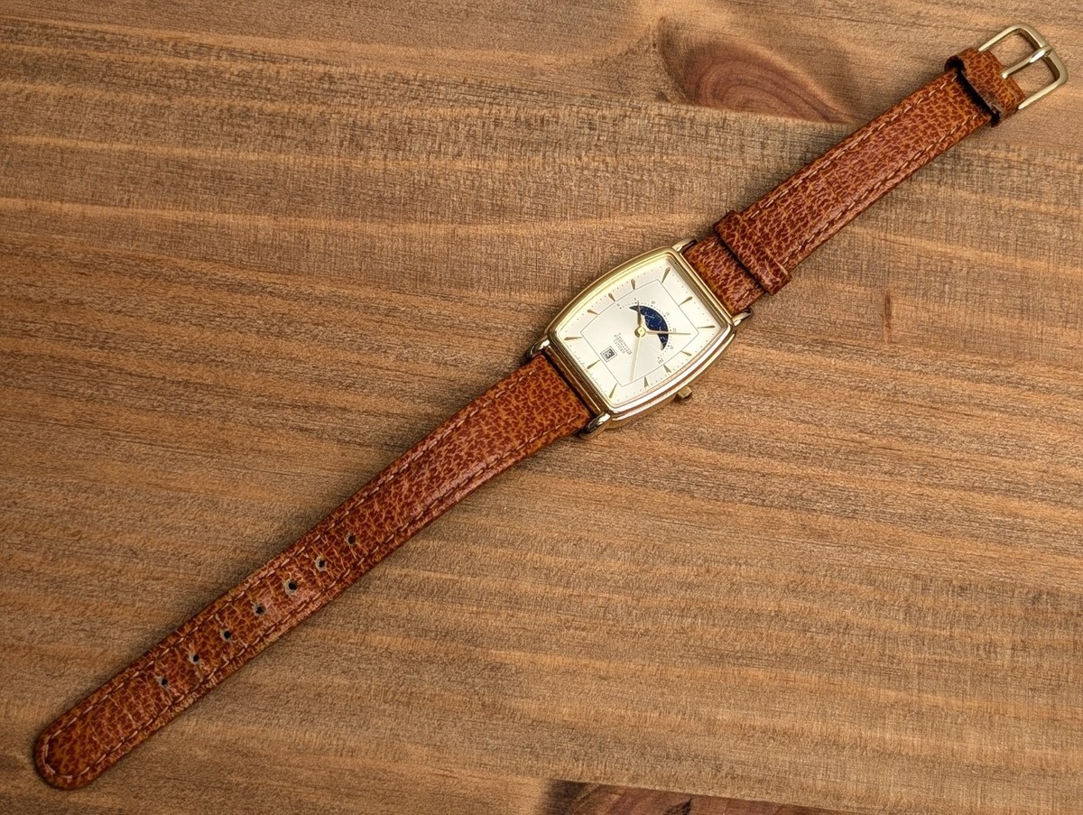 CITIZEN Junction 6085 Moon Phase GN-0-S Gold Quartz Men's Watch | eBay