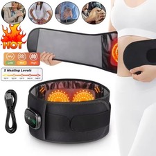 Electric Heated Waist Belt with Vibration Massager Lumbar Support Rechargeable