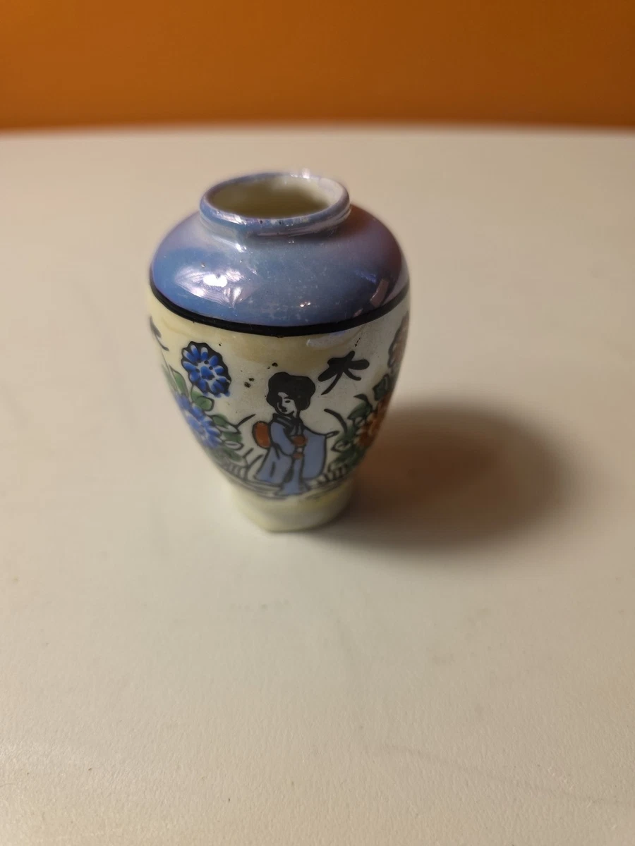 艺妓花瓶日本古董花瓶| eBay