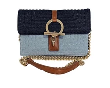 CHINESE LAUNDRY NWOT Blue Colorblock Denim Clutch Crossbody Bag