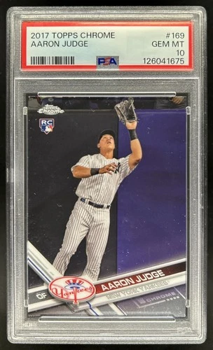 2017 Topps Chrome Aaron Judge RC Rookie #169 New York Yankees PSA 10 GEM MINT