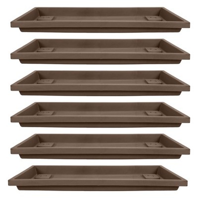HC Companies Farmhouse Venetian 18 Inch Rectangular Flower Box Saucer (6 Pack)