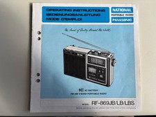 Matsushita National Panasonic RF-869JB/LB/LBS Operating Instructions Bedienungsa