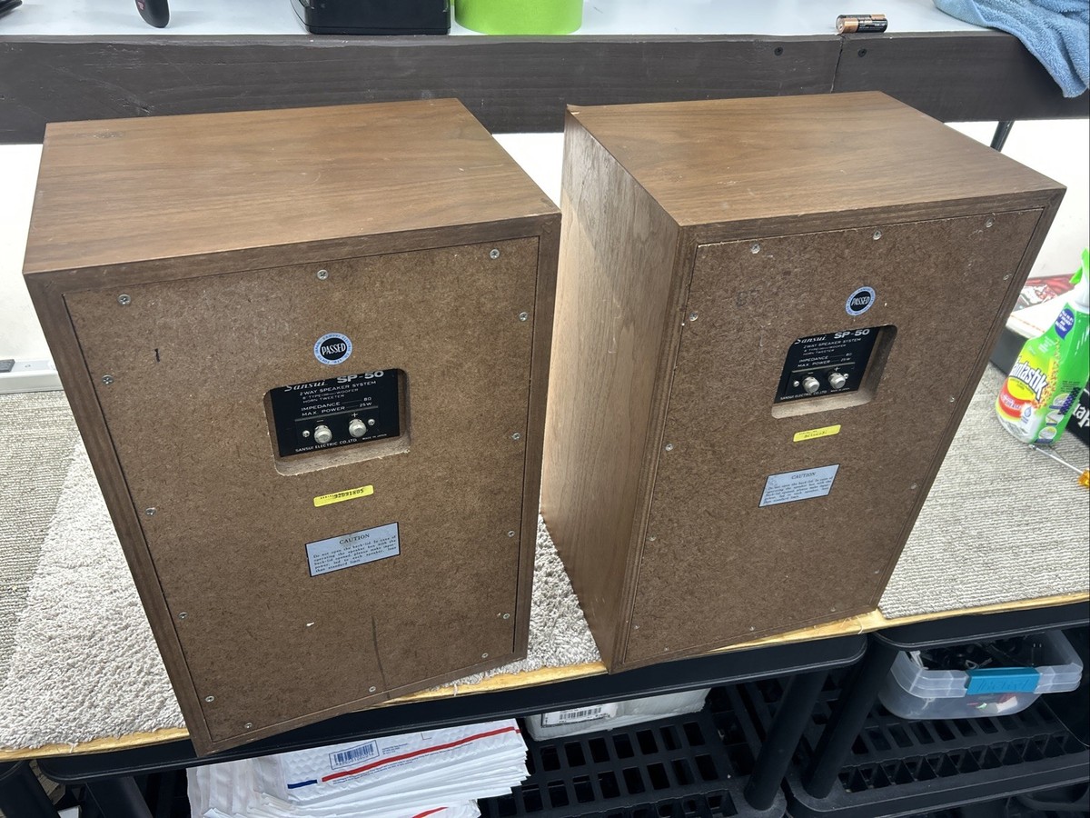 Set of 2 Vintage Sansui SP-50 2 Way Speaker System 90678 | eBay