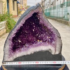 Geoda de amatista natural 52 lb cuarzo cristal racimo catedral energía curativa