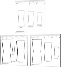 3 Pcs Router Templates for Woodworking, 4 * 3.92 Inch Bowtie 4"*3.92" 