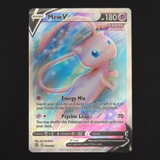 Pokémon TCG Card Mew V 250/264 Fusion Strike Ultra Rare Full Art Holo - NM