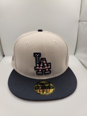 Los Angeles Dodgers LA New Era July 4th Flag USA Fitted Hat MLB