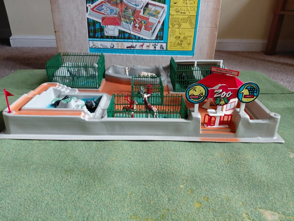 Britains Model Zoo 4712 Playset Vintage Rare Toy, Original Box, Animals, Cages - Изображение 2 из 4
