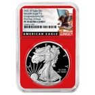 2021-W $1 1-oz T-1 Proof American Silver Eagle Congratulations Set NGC PF70UC