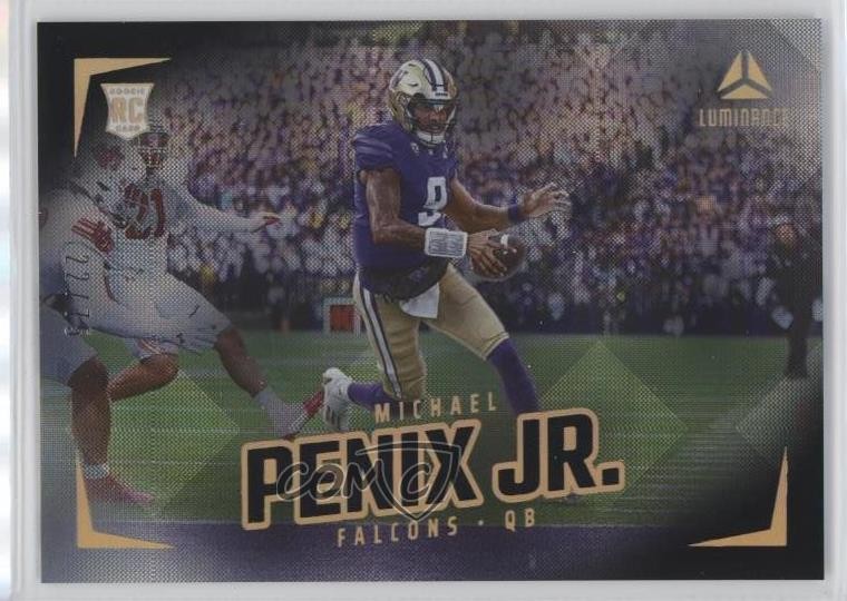 2024 Panini Luminance Rookies Black 22/75 Michael Penix Jr #179 Rookie RC