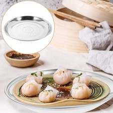 Stainless Steel Steaming Dish with Holes Thick Steamer Rack Food Plate Cookware