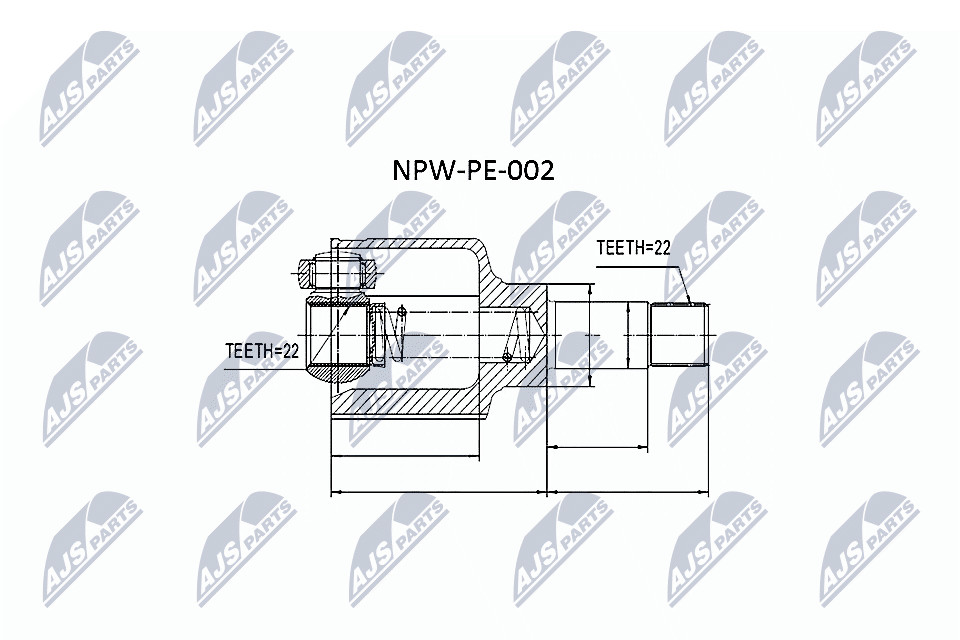 Hardy Disc, Driveshaft Propshaft suitable for Peugeot 206 1.1,1.4 98- /LEFT/ - Image 4
