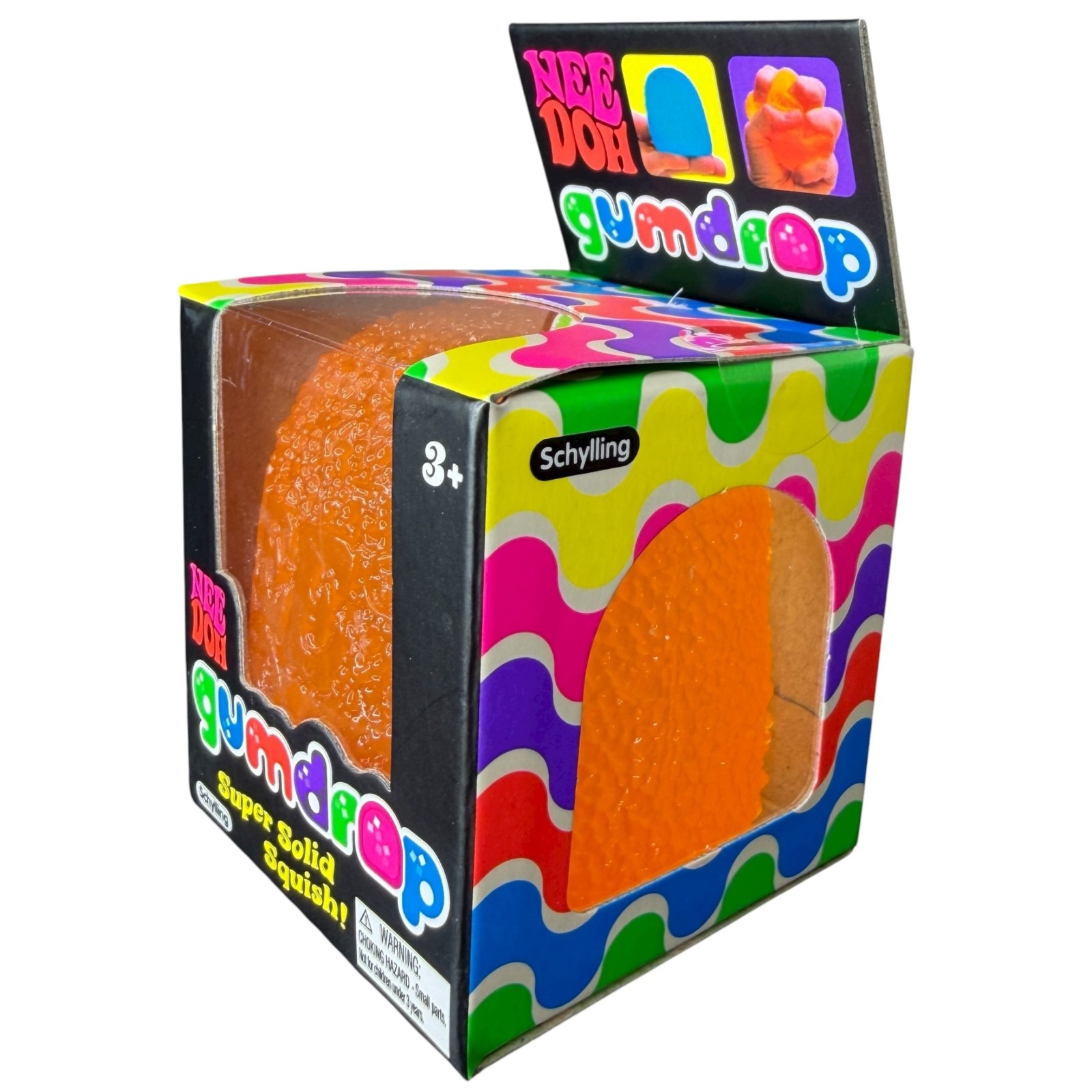 O Ringe Needoh Needoh Gumdrop ORANGE Super Solid Squish Fidget Toy NEE DOH NEW – RIAT
