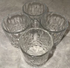 Royal Crystal Rock Opera Lead Crystal Whiskey Old Fashioned Glasses ~ Set of 4